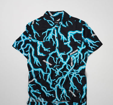 Lightning Allover Print Short Sleeve Shirt