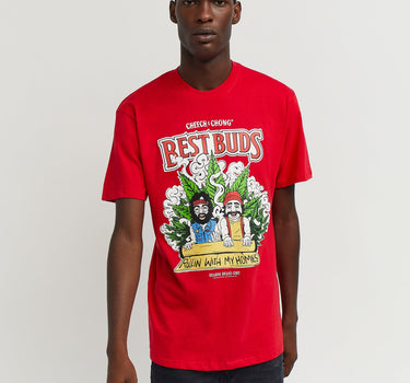 Cheech & Chong Best Buds Short Sleeve Tee - Red