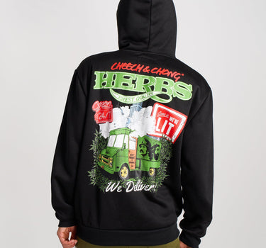 Cheech & Chong Back Print Hoodie - Black