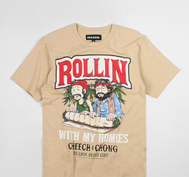 Cheech & Chong Keep Rollin Short Sleeve Tee - Khaki