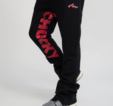 Chucky Flare Fleece Pants - Black