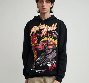 Dodge Raise Hell Graphic Print Hoodie - Black