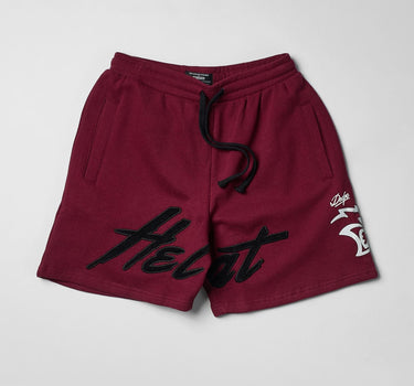 Plus Size Hellcat Fleece Shorts - Burgundy