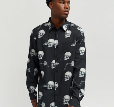 Nightvision Allover Print Viscose Woven Long Sleeve Shirt