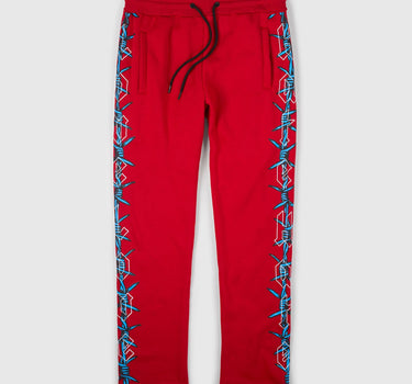 Anti Social Cherub Relaxed Fit Fleece Pants - Red