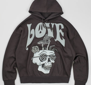 Love Hate Hoodie - Grey