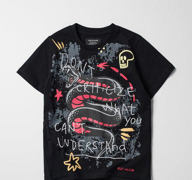 Kids Criticize Short Sleeve Tee - Black