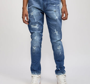 Catalina Ripped Detail Blue Denim Jeans