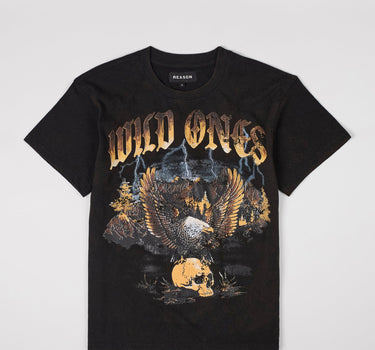 Wild Ones Washed Short Sleeve Tee - Black