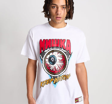 Mishka Keep Watch Embroidered Short Sleeve Tee - White