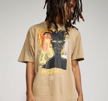 Basquiat Self Portrait Short Sleeve Tee - Khaki