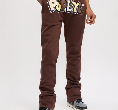 Popeye Flare Sweatpants - Brown