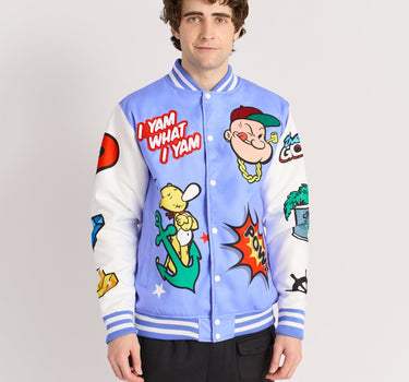 Popeye I Yam Bomber Jacket - Blue