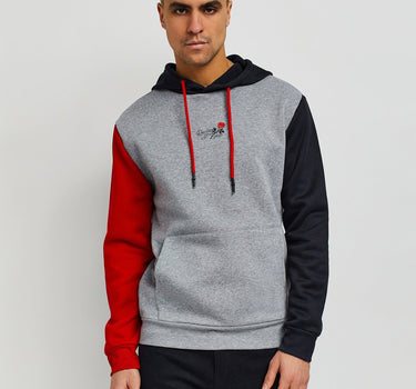 Cross Block Hoodie - Grey