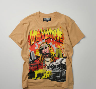 Lil Wayne New Orleans Short Sleeve Tee - Khaki