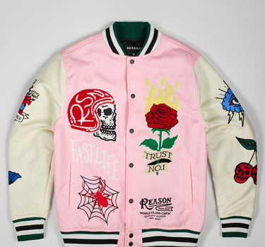 Bridges Burn Bomber Jacket - Pink