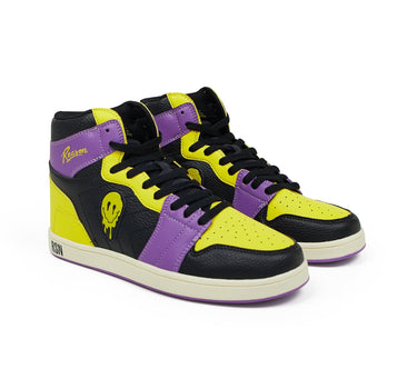 Smiley Sneaker - Yellow/Purple