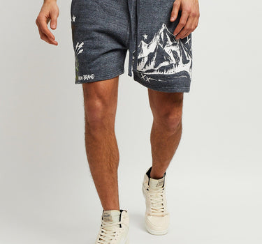 All We Trust Burnout Wash Shorts - Charcoal