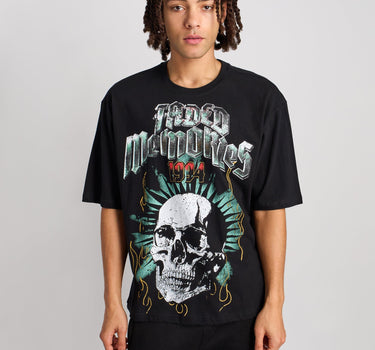 Faded Memories Tour Oversized Short Sleeve Tee - Black