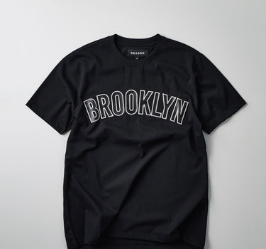 Brooklyn Applique Short Sleeve Shirt - Black