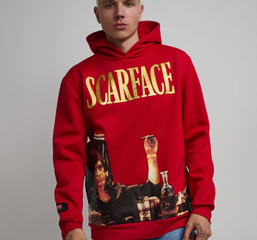 Scarface Photo Print Hoodie - Red