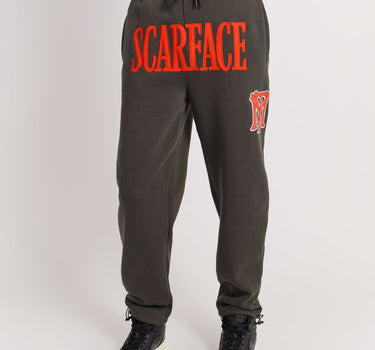 Scarface White Suit Embroidered Joggers - Charcoal