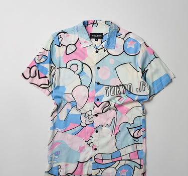 Neo World Cartoon Print Short Sleeve Shirt