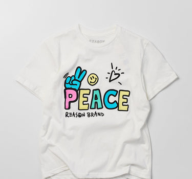 Kids Peace Tee - White