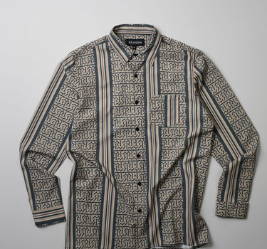 Monogram Long Sleeve Woven Shirt