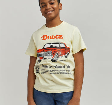 Kids Dodge Boys Short Sleeve Tee - Khaki