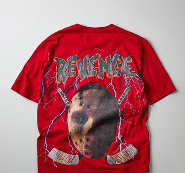 Revenge Oversized Shorts Sleeve Tee - Red